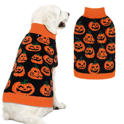 Pumpkin Halloween Dog Sweater