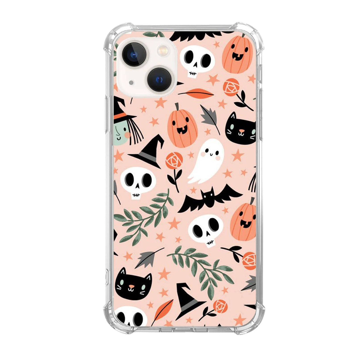 Halloween Case Compatible with iPhone 15 Plus，Skull Pumpkin