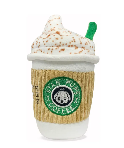 Pumpkin Spice Latte Plush Dog Toy