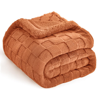 Ultra Soft Checkered Throw Blanket